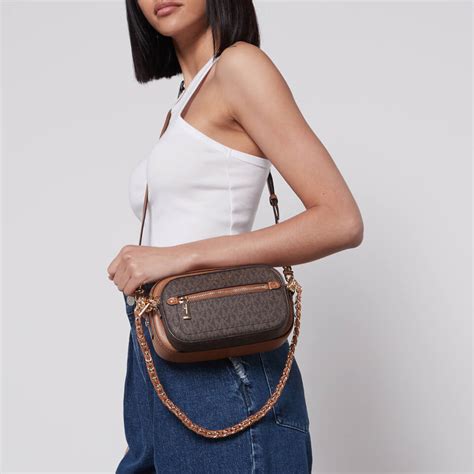 michael kors jet set leather camera bag